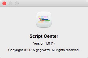 Script Center 1.0 : About Window