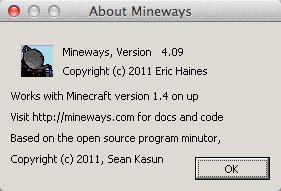 Mineways 4.0 : About Window