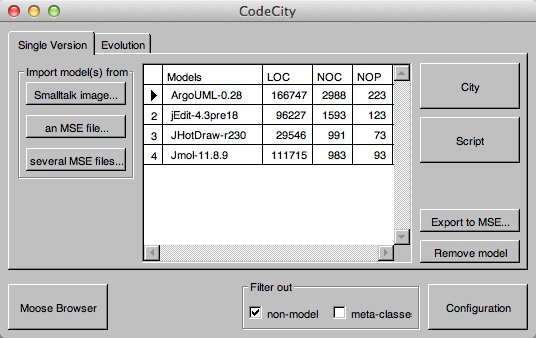codecity 1.4 : Main Window