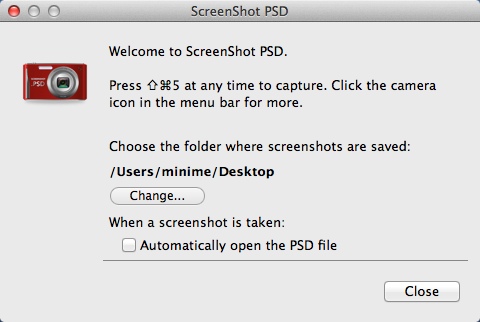 ScreenShot PSD 1.1 : Program Preferences