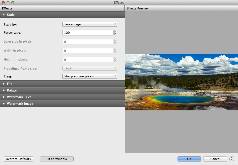 Pixillion Image Converter Software 2.9 : Editing Input Image