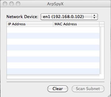 ArpSpyX 1.3 : Main window