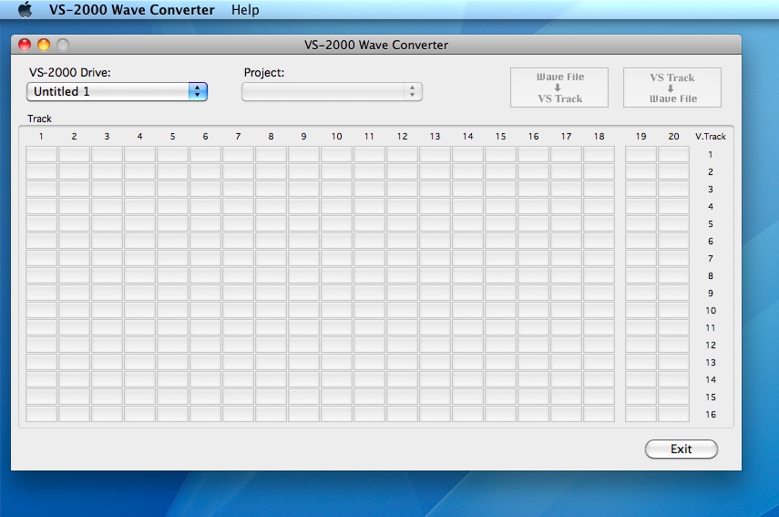 VS-2000 Wave Converter 1.0 : Main window
