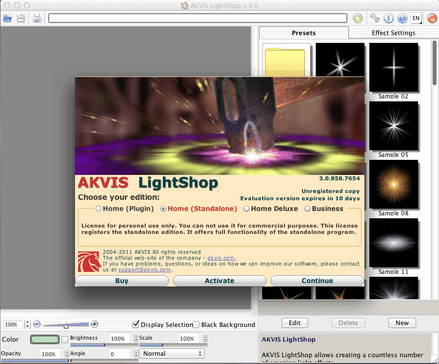 AKVIS LightShop 3.0 : Main Window