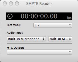 SMPTE Reader 1.0 : Main window