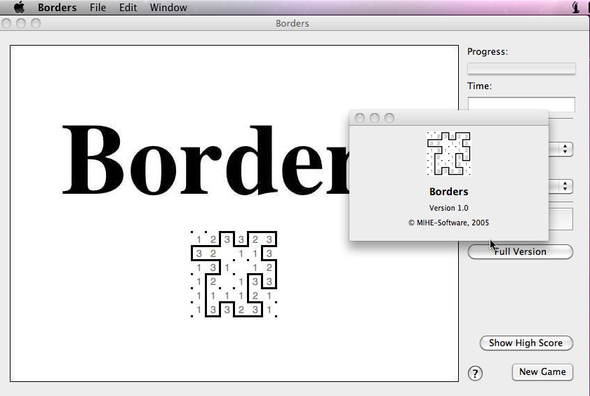 Borders 1.0 : Main window