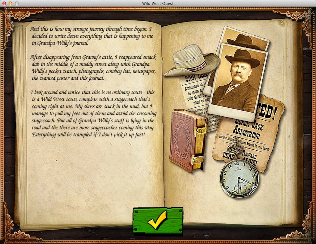 Wild West Quest: Gold Rush 2.0 : Checking Journal