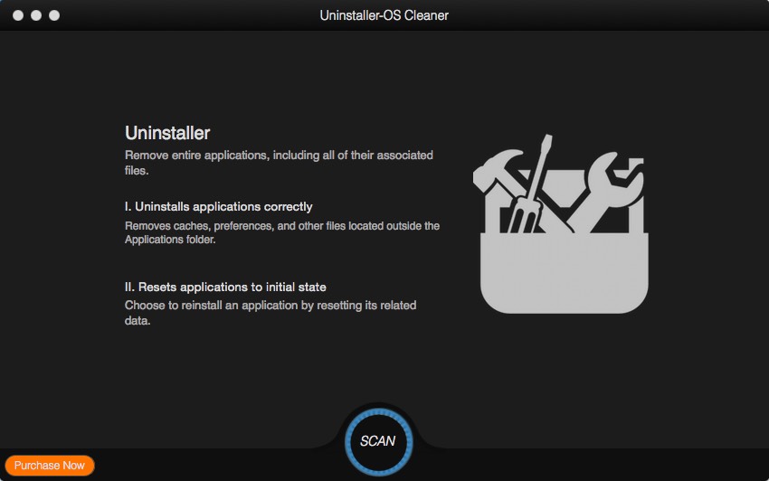Uninstaller-OS Cleaner 1.0 : Main window