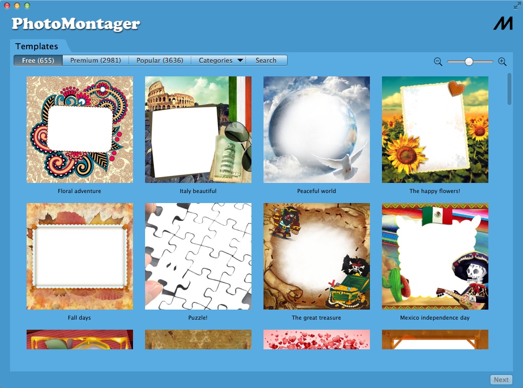 PhotoMontager 2.0 : Checking Montage Templates
