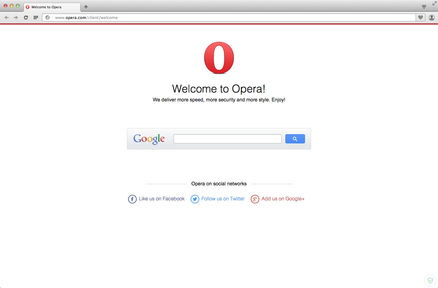 Opera 31.0 : Main Window
