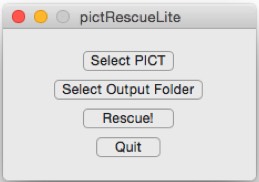 pictRescueLite 1.0 : Main window