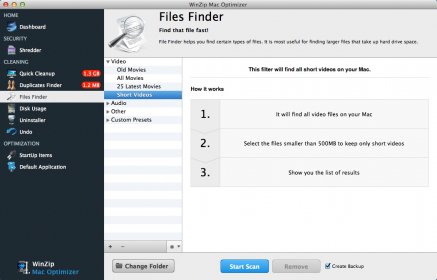 Files Finder Window