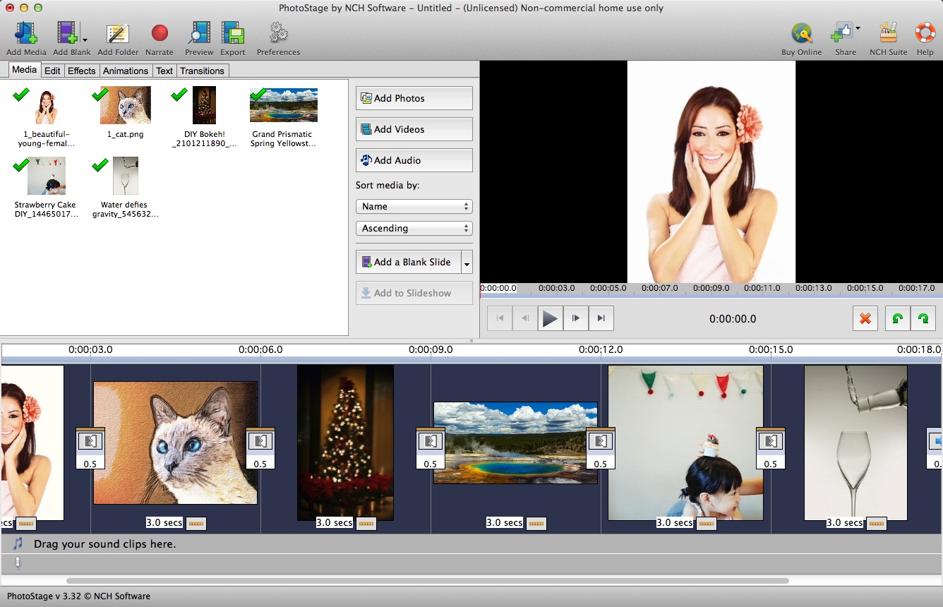 PhotoStage Slideshow Software 3.3 : Main Window