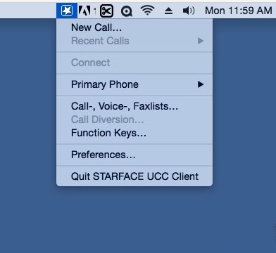 STARFACE UCC Client 6.0 : Main window