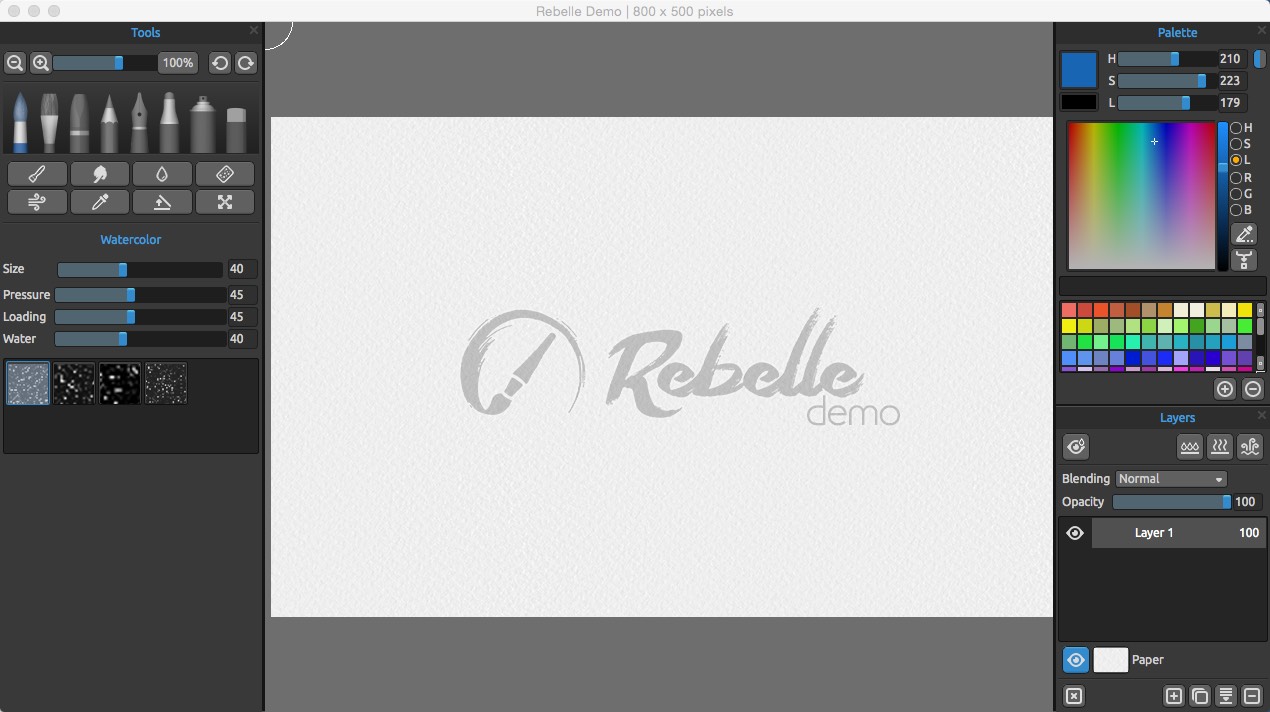 Rebelle 1.1 : Main window