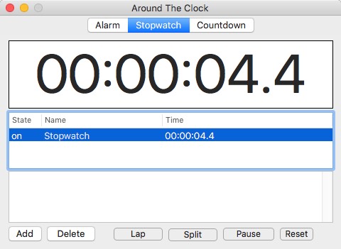 Around The Clock 1.0 : Stopwatch Window