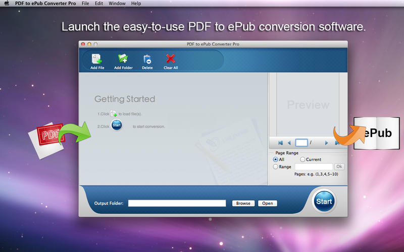PDF to ePub Converter Pro 3.3 : Main Window