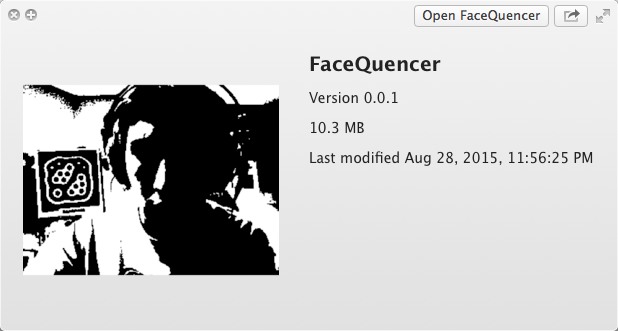FaceQuencer 0.0 : Version Window