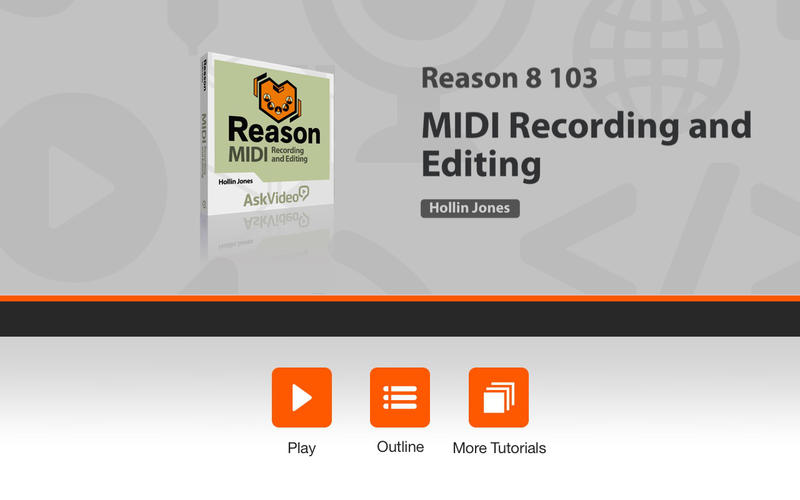 MIDI Recording & Editing For Reason 2.1 : Main Window