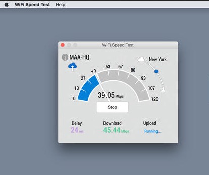 WiFi Speed Test 1.0 : Main window