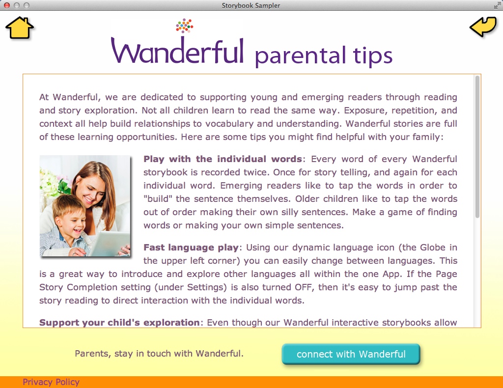 Storybook Sampler 1.1 : Parental Tips Window