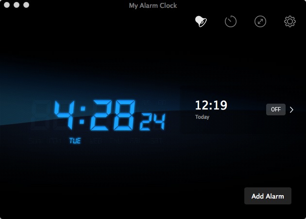 My Alarm Clock 1.1 : Main Window