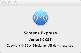 Screens Express 1.0 : About Window