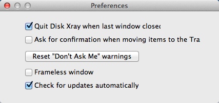 Disk Xray 2.2 : Program Preferences