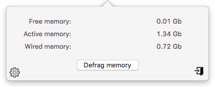 Memory Defrag 1.5 : Main Window