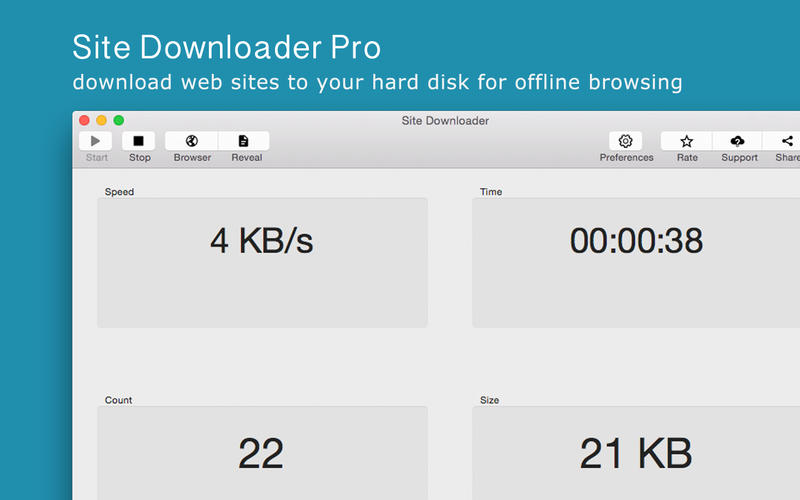 Site Downloader Pro 1.0 : Main Window
