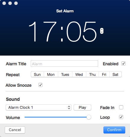 Timeless 1.4 : Add Alarm Window