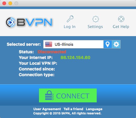b.VPN 2.2 : Main Window