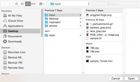 Selecting Source Folder