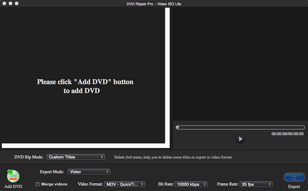 DVD Ripper Pro - Video ISO Lite 2.1 : Main window