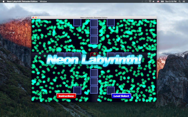 Neon Labyrinth! Reloaded Edition 0.8 : Main Window