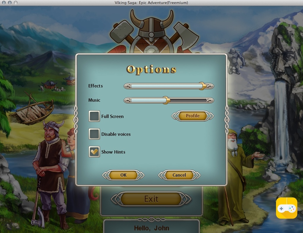 Viking Saga - Epic Adventure 1.0 : Game Options