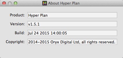 HyperPlan 1.5 : About Window