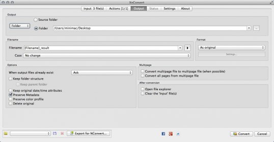 Configuring Output Settings