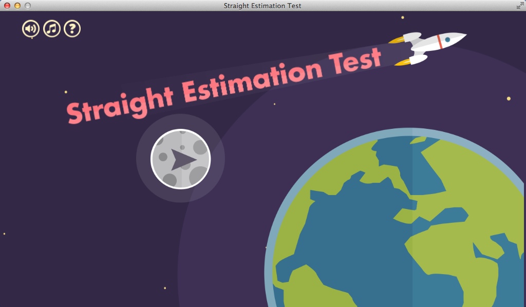 Straight Estimation Test 2.3 : Main Menu