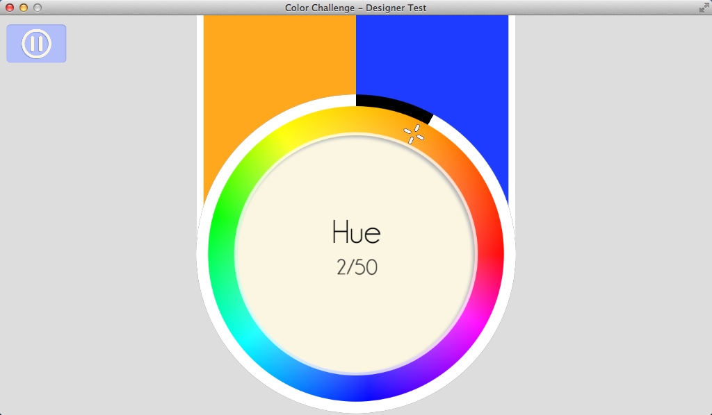 Color Challenge - Designer Test 2.5 : Hue Test Window