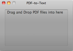 PDFToText 2.1 : Main window