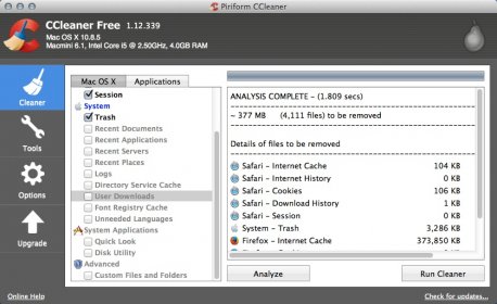ccleaner for mac 0s 10.8.5