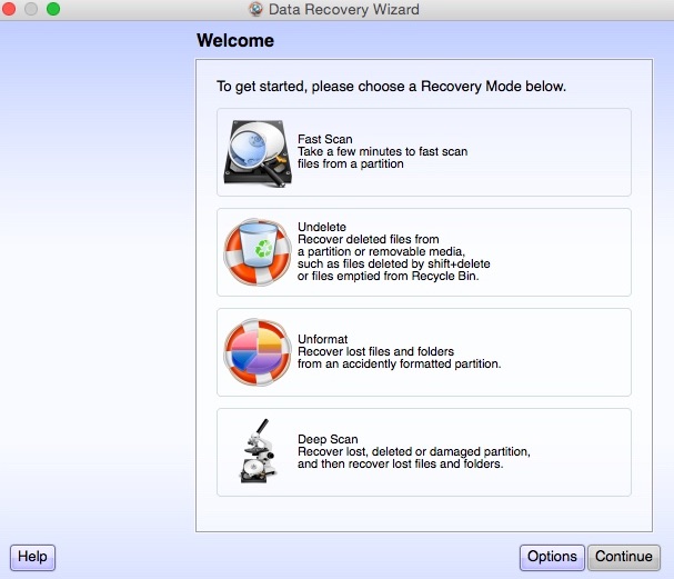 Lazesoft Mac Data Recovery 2.2 : Welcome Window