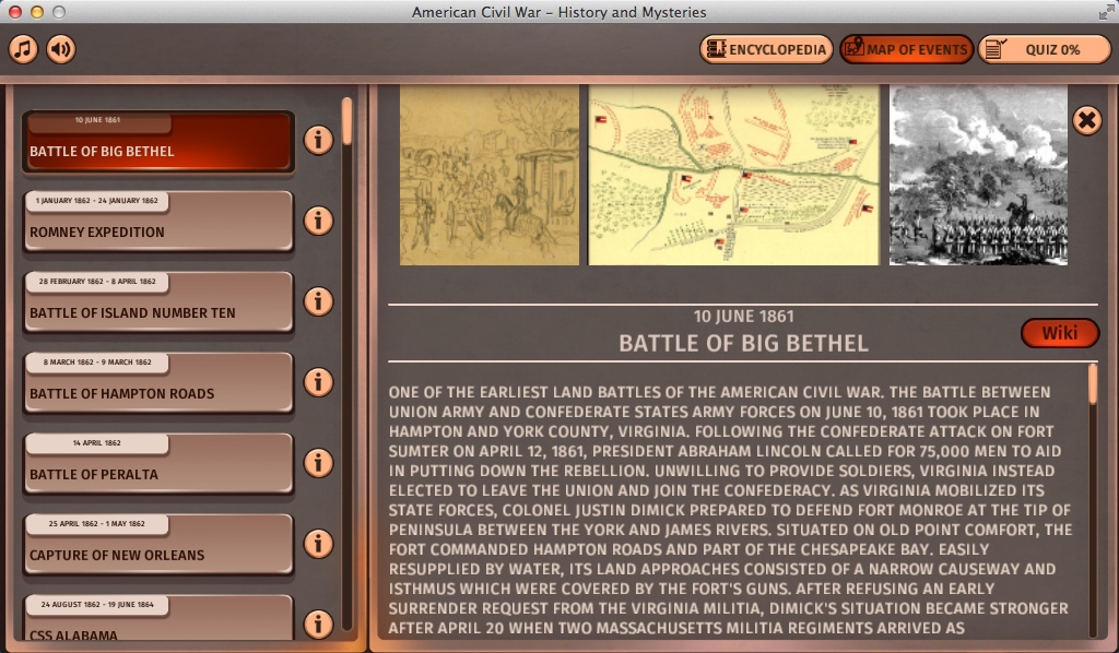American Civil War - History and Mysteries 2.3 : Checking Event Info