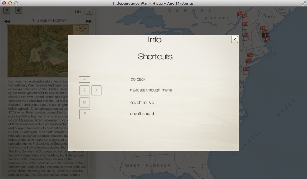 Independence War - History And Mysteries 2.3 : Shortcuts Window