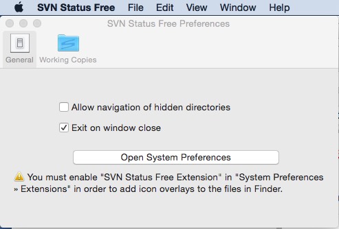 SVN Status Free 1.0 : Main window