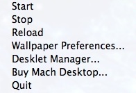 Mach Desktop 2.7 : Main Menu