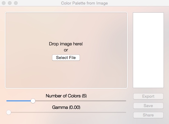 Color Palette from Image 1.5 : Main Window