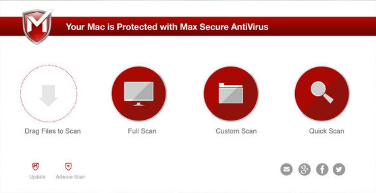 Antivirus by MaxSecure 5.0 : Main window
