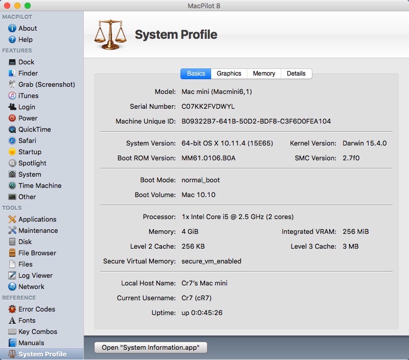 MacPilot 8.0 : System Profile